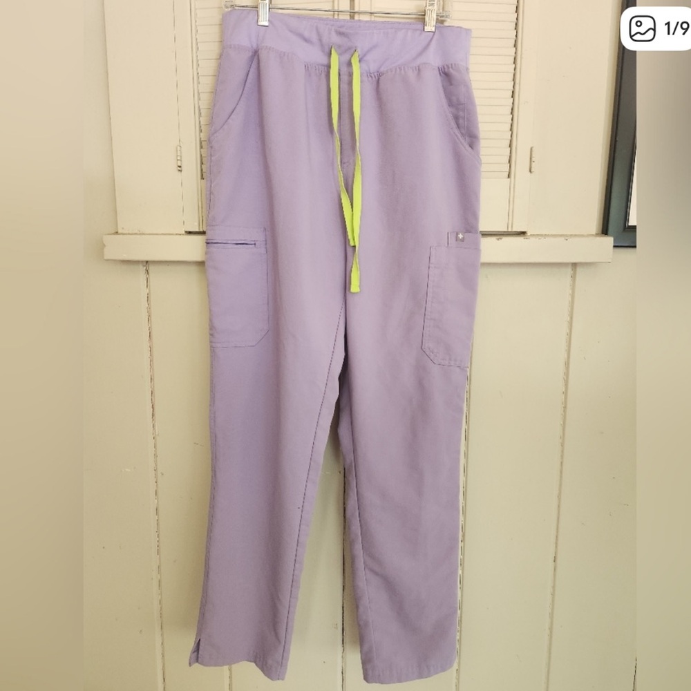 Figs Purple Lavender Scrub Pants -Large Tall
